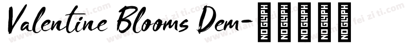 Valentine Blooms Dem字体转换